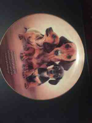 Danbury Mint DACHSHUND  Plate.. Cherished Dachshunds