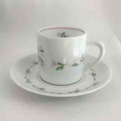 Demitasse Vista Alegre, Portugal Bone China Teacup & Saucer by Danbury Mint 