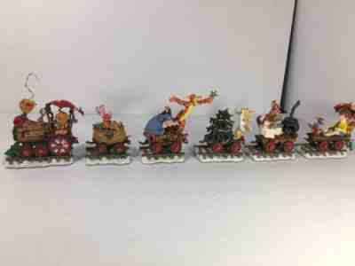 Winnie the Pooh Hundred Acre Wood 6 Piece Christmas Train Danbury Mint Ornaments