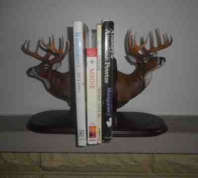 Danbury Mint Stag Whitetail Buck Bookend Sculpture Figurine Dennis Jones -Rare