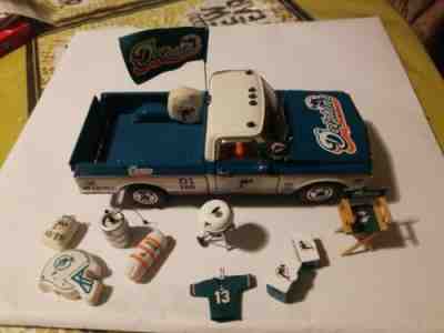MIAMI DOLPHINS TRUCK NFL DANBURY MINT 1/24 DIE CAST 1972 CHEVY CHEYENNE COMPLETE