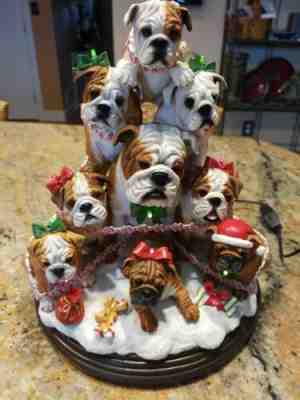 Danbury Mint The Bulldog Family Christmas Tree