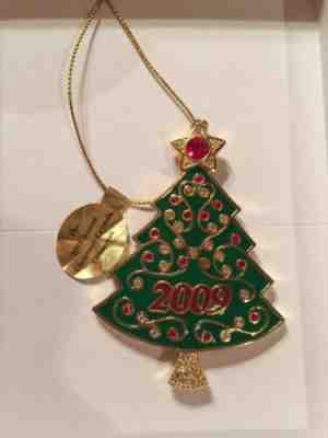 DANBURY MINT 2009 ANNUAL CHRISTMAS TREE  SWAROVSKI CRYSTALS ORNAMENT New