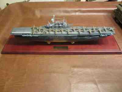 DANBURY MINT USS HORNET CV8 NAVY AIRCRAFT CARRIER 1:500 SCALE MODEL IN BOX - WOW