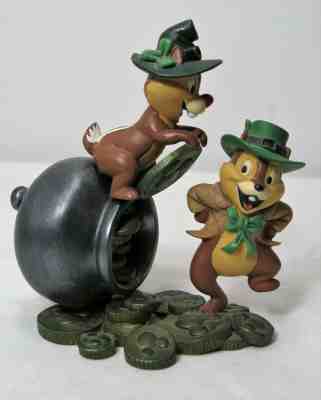   DISNEY CHIP AND DALE MARCH ST PATS FIGURINE Danbury Mint Perpetual Calendar 