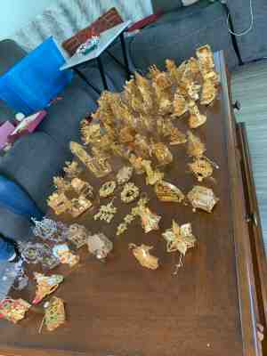 danbury mint gold christmas ornaments