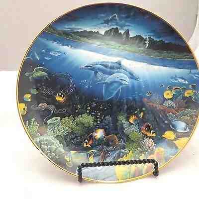 Danbury Mint Collector Plate Underwater Paradise A Discovery off Anahola R. Nels