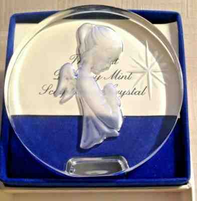 DANBURY MINT 1977 LIMITED EDITION CHRISTMAS CRYSTAL ANGEL SIGNED MADE IN ITALY