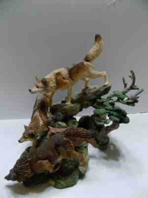 2 Danbury Mint - "The Hunt"  & "Wilderness Calls"  Sculpture by Nick Bibby  