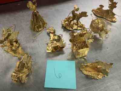 Danbury Mint Disney Gold Christmas Ornament Collection Set