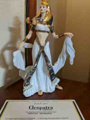 Cleopatra Danbury Mint Porcelain Figurine By Martin Evans 22 CT gold trim w/cert
