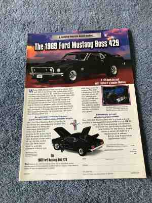 1969 Ford Mustang Boss 429 The Danbury Mint Die-Cast Ad from 2004