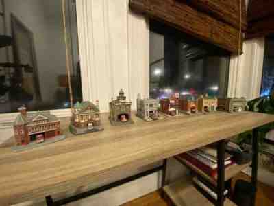 Danbury Mint Set of 8 Classic American Firehouse Sculptures