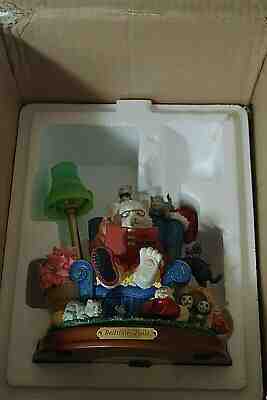DANBURY MINT BEDTIME TAILS SANTA CAT FIGURINE CHRISTMAS KITTENS BY BILL BELL