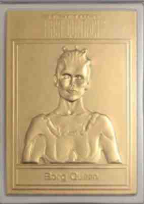 STAR TREK 22kt Gold Danbury Mint Card - BORG QUEEN