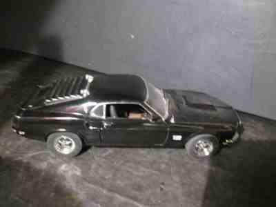 DANBURY MINT DIECAST 1969 FORD MUSTANG BOSS 429 BLACK CAR 1/24 SCALE F757 PK