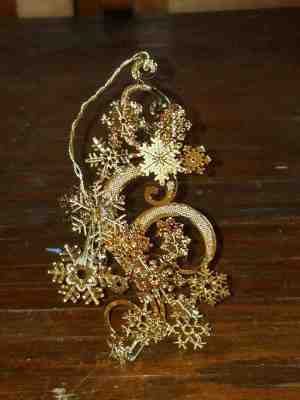 12 Danbury Mint Gold Christmas Ornaments From 1998