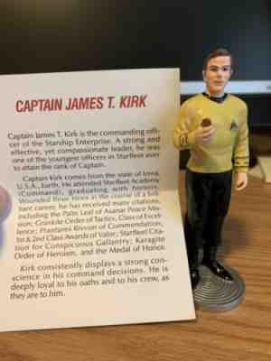 1991 Star Trek Danbury Mint Ceramic Figure Collection Complete With Display