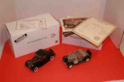 Danbury Mint Ford Model A and 1933 Deluxe Coupe die cast model set