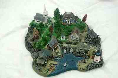 Danbury Mint Fishermans Cove Lighthouse 4 Piece 13" Halifax Nova Scotia