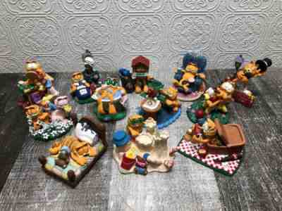 Vintage 1993 DANBURY MINT GARFIELD | JIM DAVIS FIGURINE LOT of 12