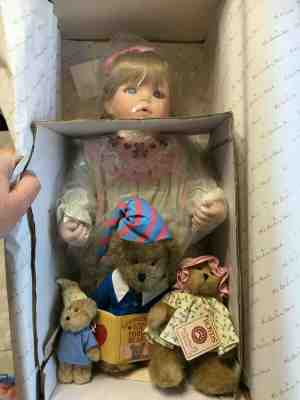 Danbury Mint Boyd's Goldilocks and the Three Bears Doll Bear Set Lot