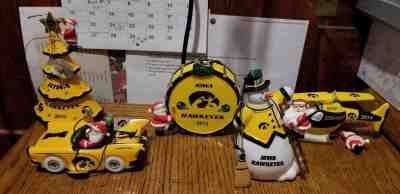 The Danbury Mint Iowa Hawkeye Christmas Ornaments 2010 11 12 13 14