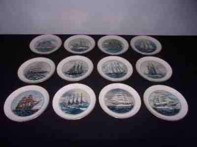 Set Of Twelve Danbury Mint The Official Tall Ships Fine China Plate Collection