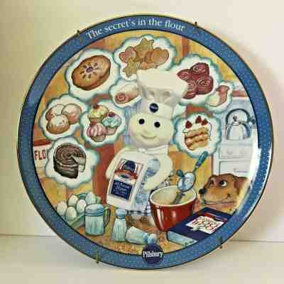 Pillsbury Doughboy Danbury Mint Plate Flour Power Baking Buddies Bill Bell