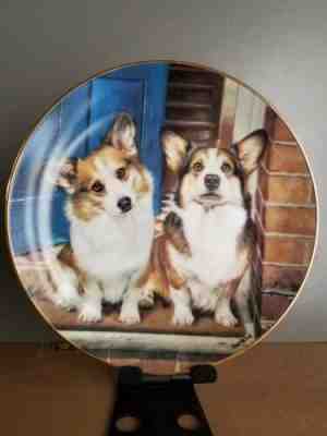 Danbury Mint 8” Collector Plate Corgi Welcoming Committee" RICK GARLAND