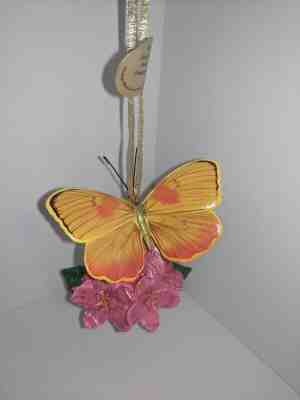 Danbury Mint Butterflys on Flowers Ornaments Lot of 11
