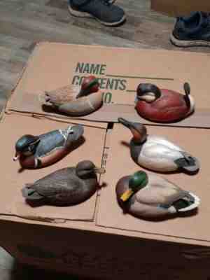  6 Assorted Duck Decoys by George Kruth North American Ducks Danbury Mint