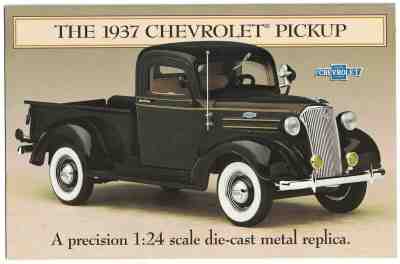 VINTAGE DANBURY MINT 1937 CHEVROLET PICKUP TRUCK BROCHURE ONLY