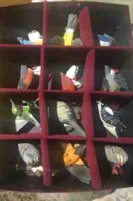 Christmas Ornament Ceramic DANBURY MINT Songbird Collection lot of 12