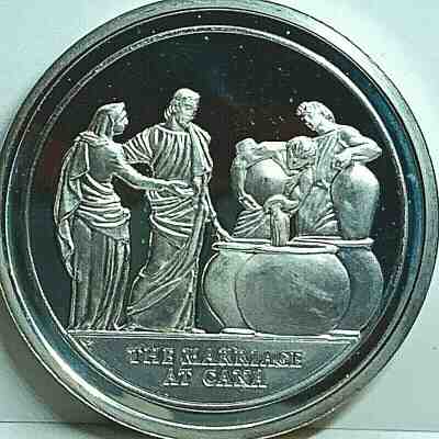 Life of Jesus Sterling Silver Round - Marriage at Cana 1.6 Troy Oz 92.5% Silver