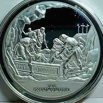 Life of Jesus Sterling Silver Round - The Entombment - 1.6 Troy Oz 92.5% Silver