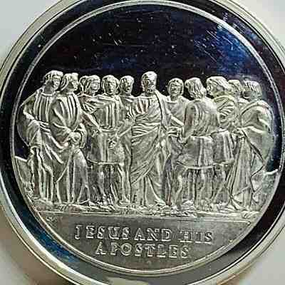 Life of Jesus Sterling Silver Round - Jesus & His Apostles - 1.6 oz 92.5% Silver