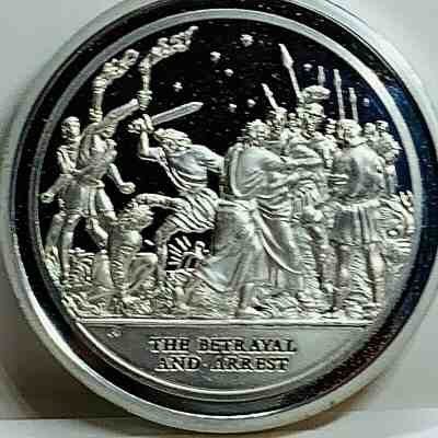 Life of Jesus Sterling Silver Round - The Betrayal & Arrest 1.6 oz 92.5% Silver