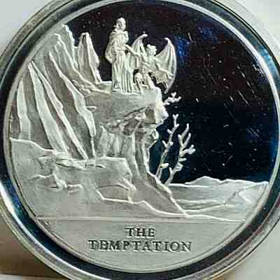 Life of Jesus Sterling Silver Round - The Temptation - 1.6 oz 92.5% Silver