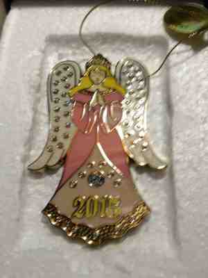 DANBURY MINT 2015 ANNUAL Christmas Angel SWAROVSKI CRYSTALS ORNAMENT New