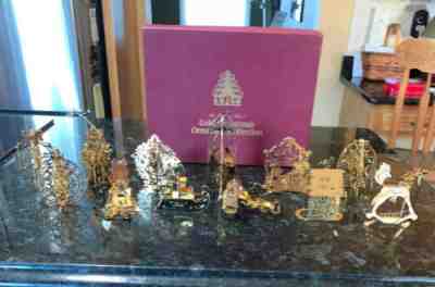 The Danbury Mint Gold Christmas Ornament Collection - 1982 - 1986 Set Of 12