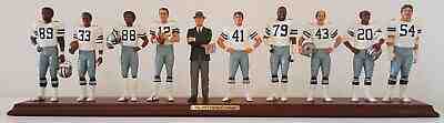 DANBURY MINT NFL THE 1977 DALLAS COWBOYS TOM LANDRY ROGER STAUBACH FIGURINE NIB