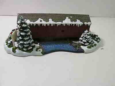 Danbury Mint The Old Covered Bridge Resin Building Sculpture hd1466
