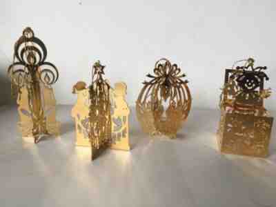 80's DANBURY MINT GOLD CHRISTMAS ORNAMENT COLLECTION SET 24 Pieces