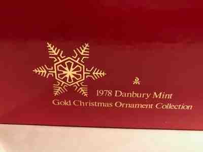 Danbury Mint Christmas Ornament 1978 Collection 12 Pieces 20K Gold Electroplate