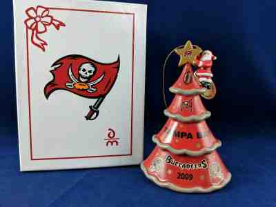 DANBURY MINT~TAMPA BAY BUCCANEERS ORNAMENT~2009 "CHRISTMAS TREE" PORCELAIN~NIOB