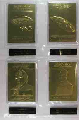 STAR TREK 22kt Gold Danbury Mint Card - U.S.S. VOYAGER
