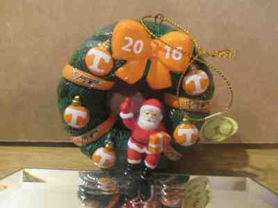 TENNESSEE VOLUNTEERS ORNAMENT 2016 BY DANBURY MINT CHRISTMAS WREATH EXCELLENT !!