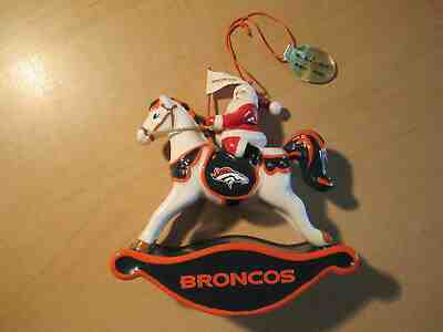 DENVER BRONCOS 2007 DANBURY MINT ROCKIN' SANTA CHRISTMAS TREE ORNAMENT