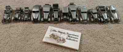 Classic American Motorcar Collection - Lot of 12 Pewter Replicas Danbury Mint